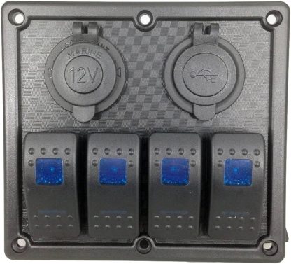 4 Switch Marine Panel with USB