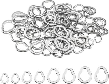Stainless Swivel Solid Ring Pear Shape 10Pack